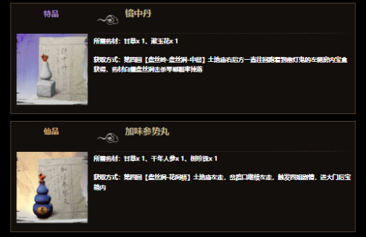 黑神话悟空一次能吃多少丹药 黑神话悟空丹药大全大图鉴